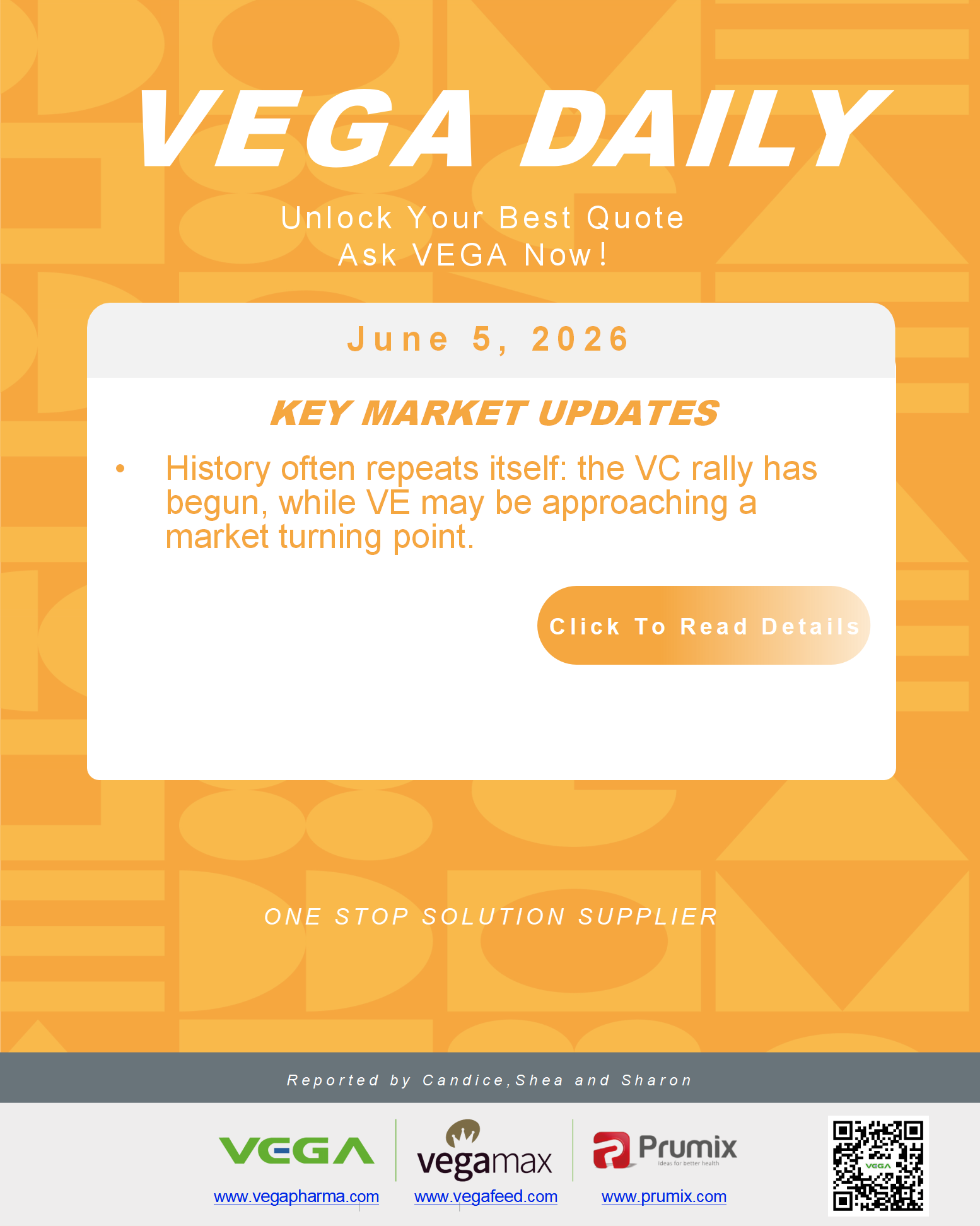 VEGA Daily 20260605 VC VE Amino Acid Sulfonamide Marine Additive Update.png
